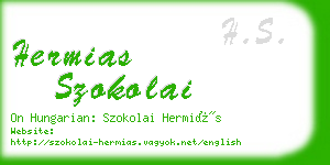 hermias szokolai business card